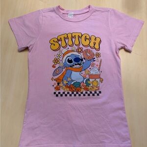 Stitch Kids Pink Graphic T-Shirt